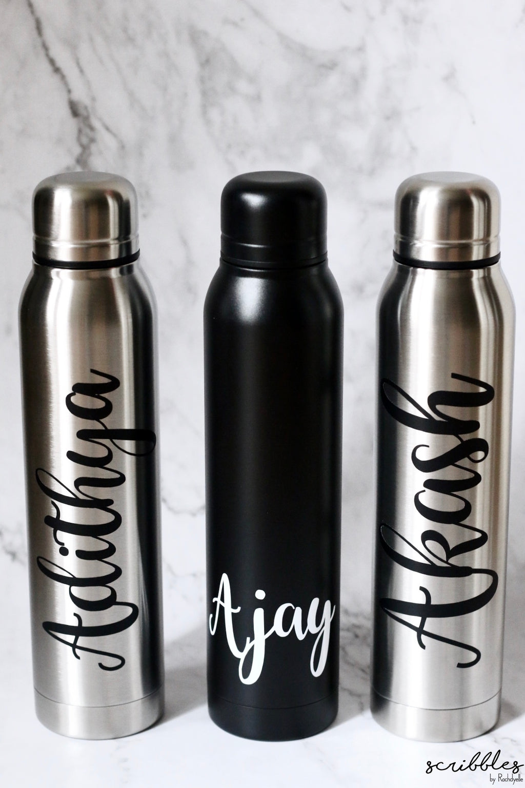 Personalised H2O Flask - Scribbles by Rachdyelle