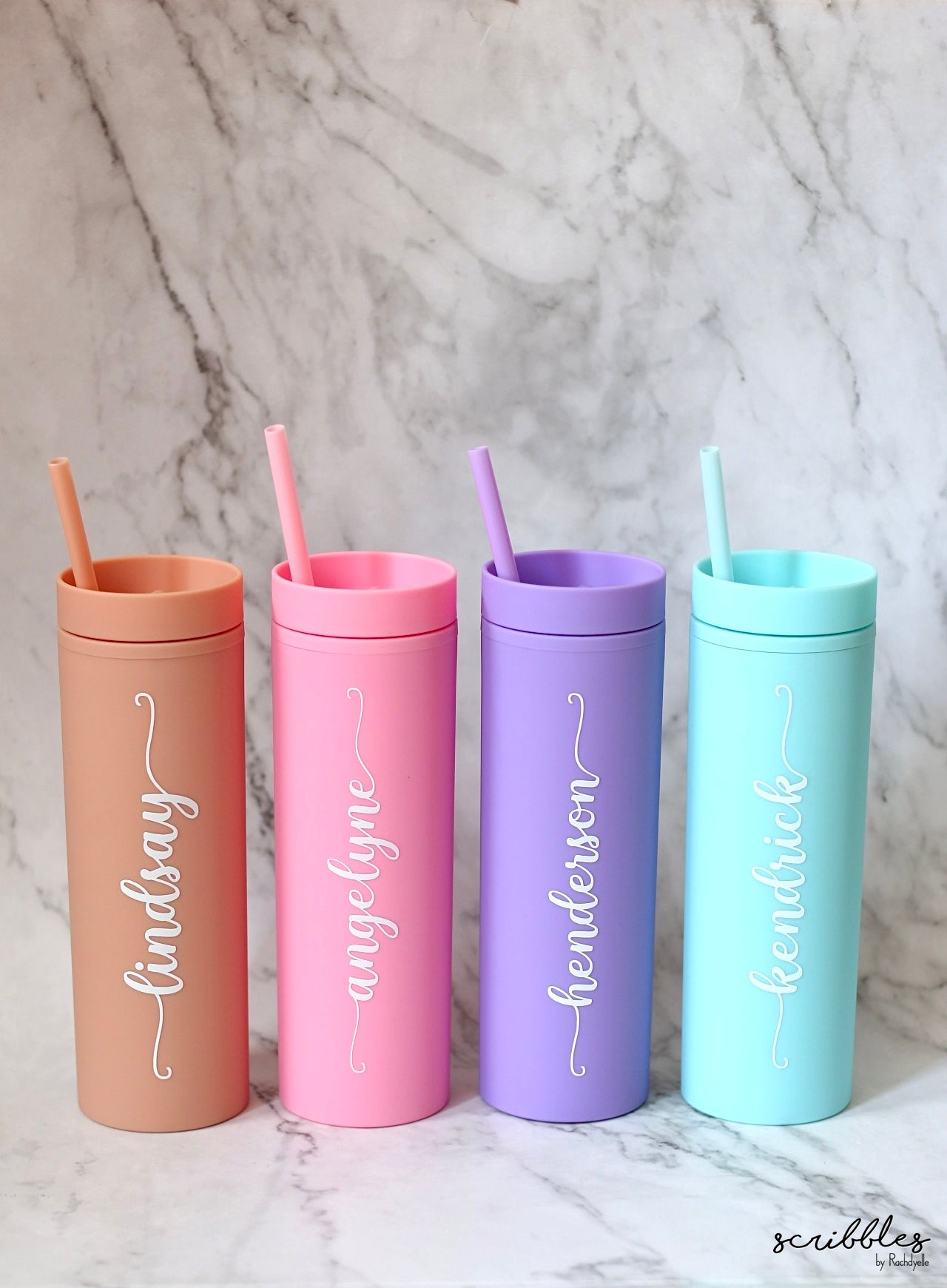 [CHRISTMAS SPECIAL] Personalised Twinkle Tumbler - Set of 2 - Scribbles by Rachdyelle