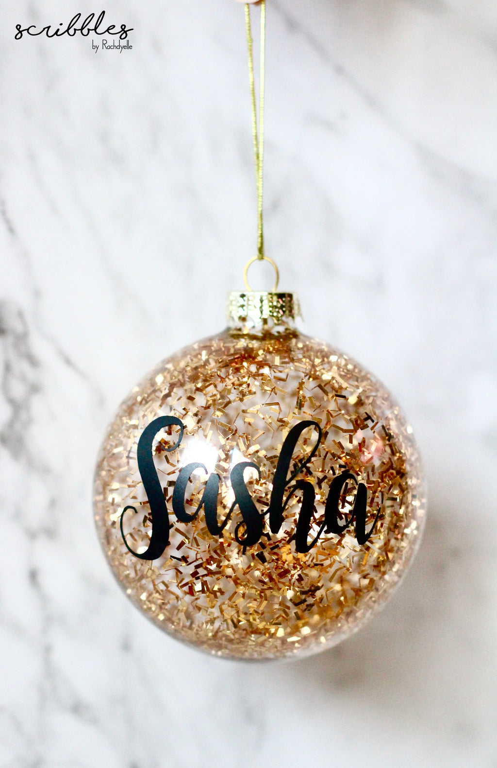 Personalised Christmas Bauble - Scribbles by Rachdyelle