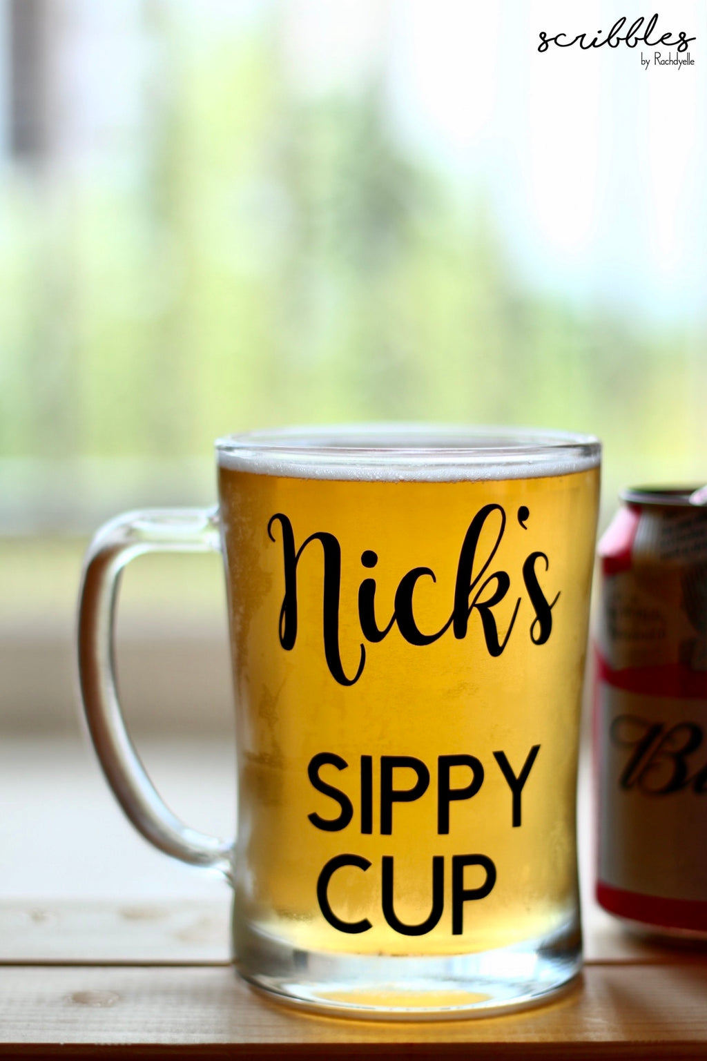 Personalised Beer Mug - Scribbles by Rachdyelle