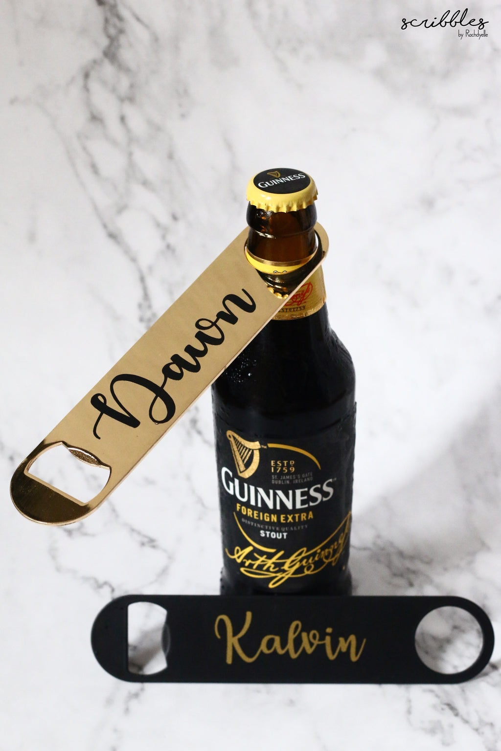 Personalised Bottle Opener - Scribbles by Rachdyelle