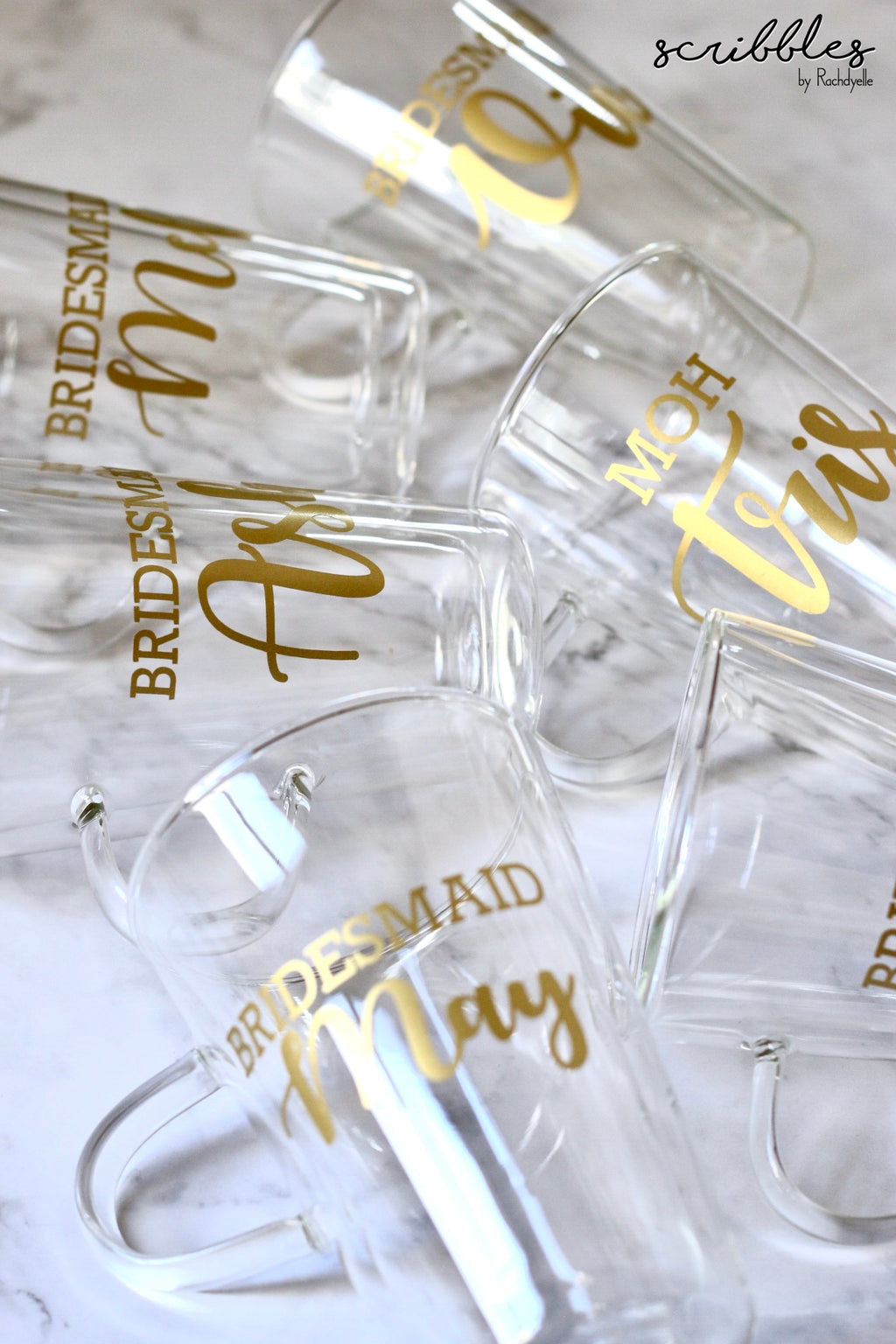 Personalised Double Wall Glass - Scribbles by Rachdyelle
