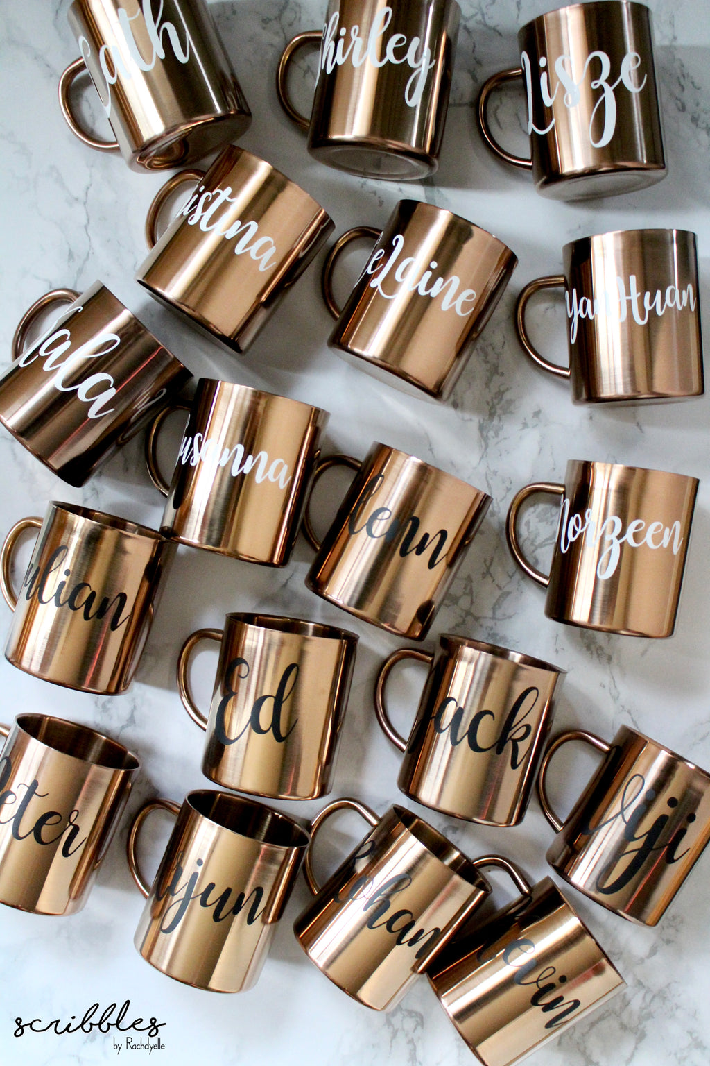 Personalised Kopi Tin Cup - Scribbles by Rachdyelle