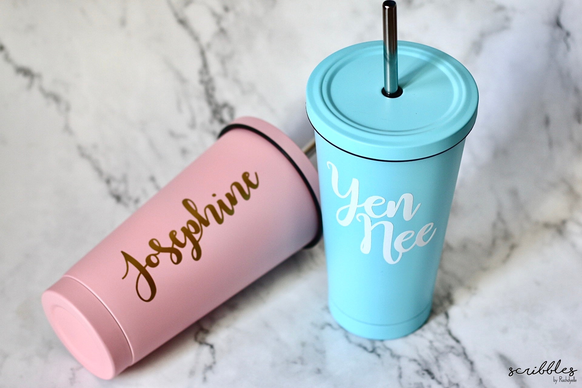 Personalized Vacation Tumblers With Straw, Design: FM13