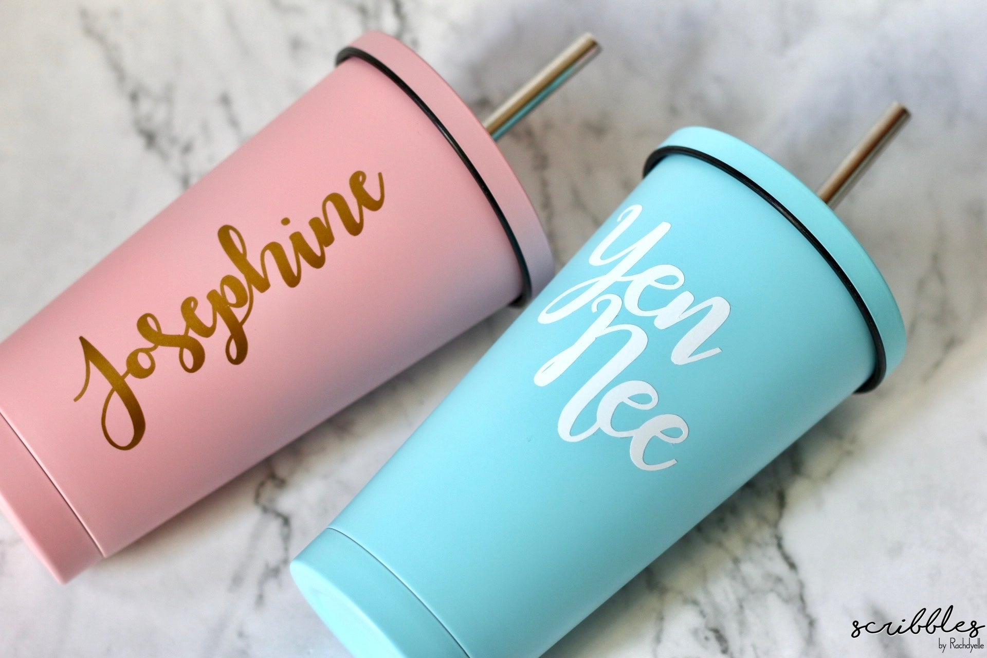 Personalized Vacation Tumblers With Straw, Design: FM13