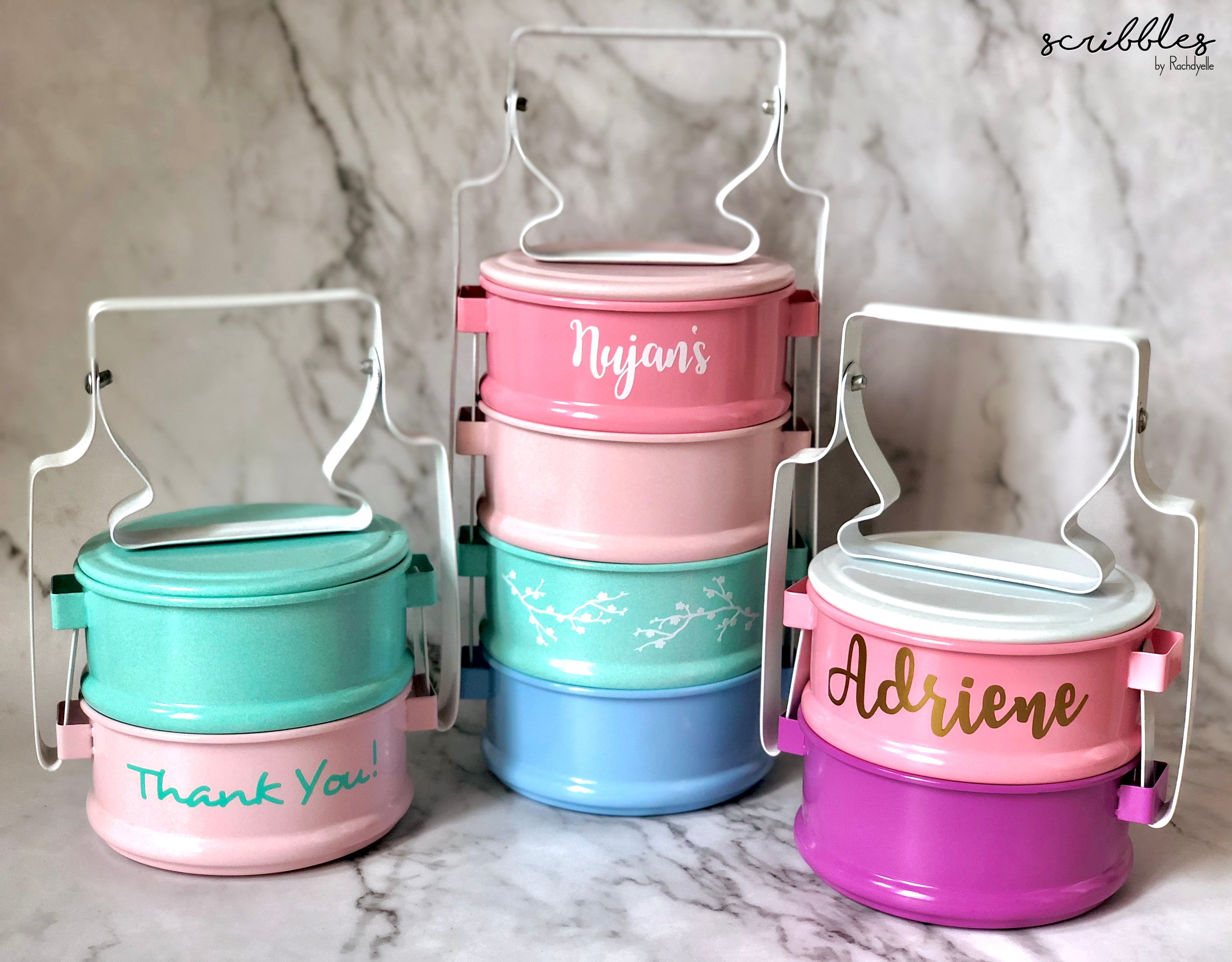 Personalised Steel Tiffin - Scribbles by Rachdyelle